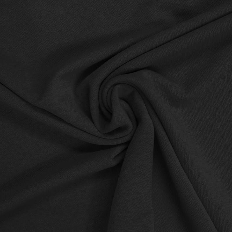 Tissu crêpe stretch noir