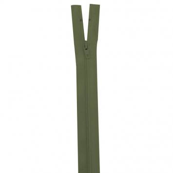 Fermeture en nylon vert kaki 65 cm séparable col 999