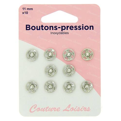 Boutons pression N°11 nickelés X10