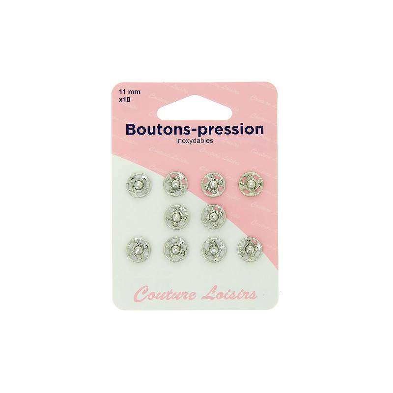 Boutons pression N°11 nickelés X10