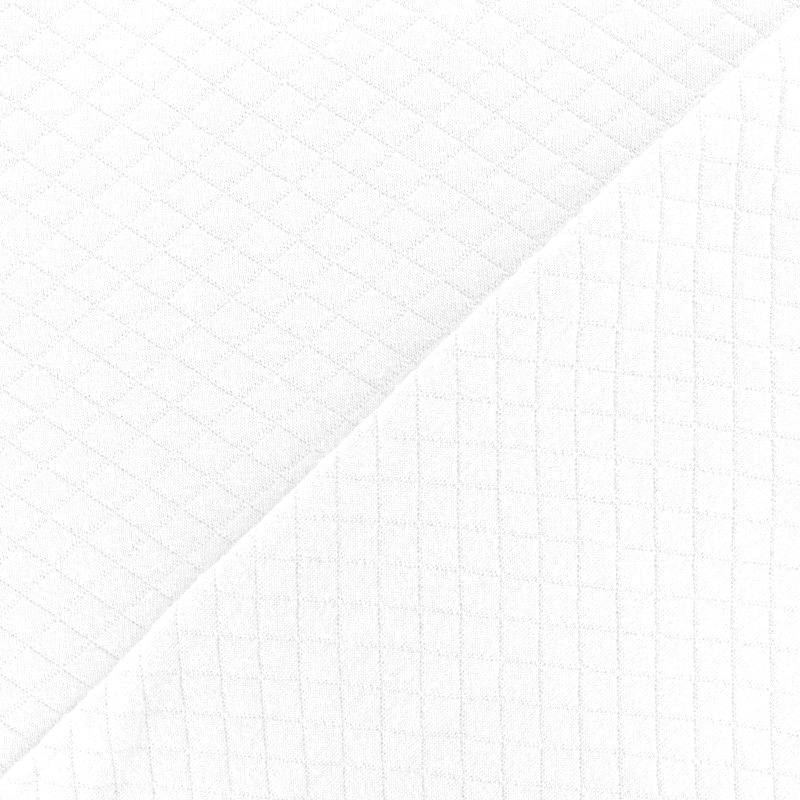 Jersey de coton matelassé blanc