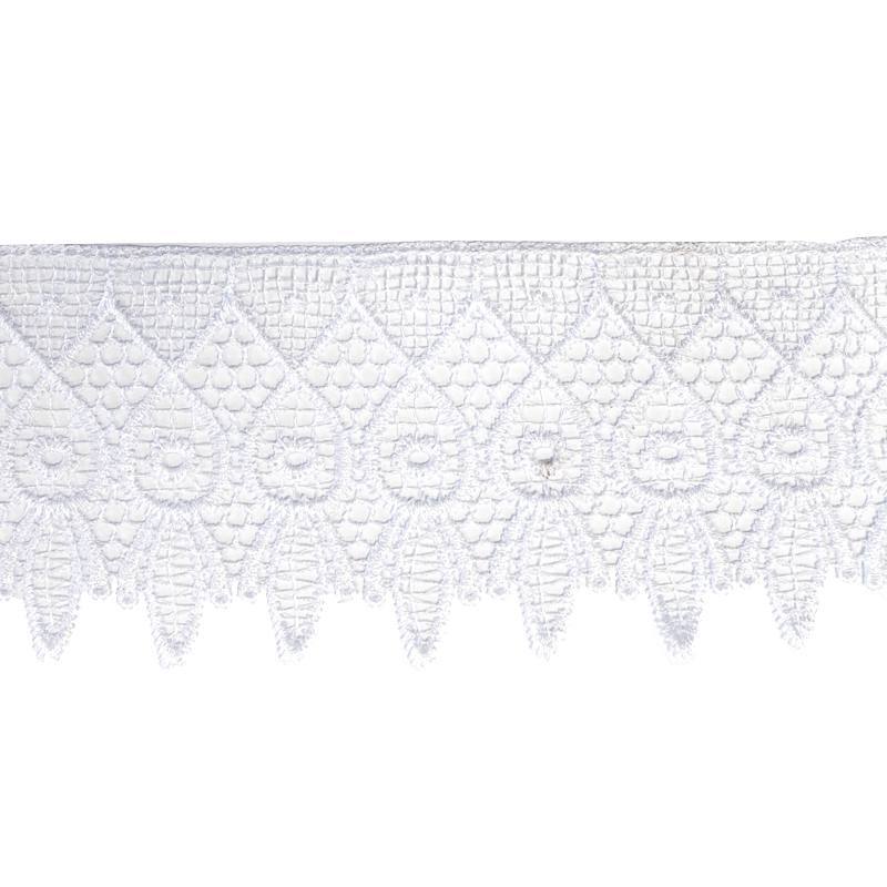 2 mètres  galon Dentelle Blanche 12 mm  Coton Guipure Crochet couture décoration 