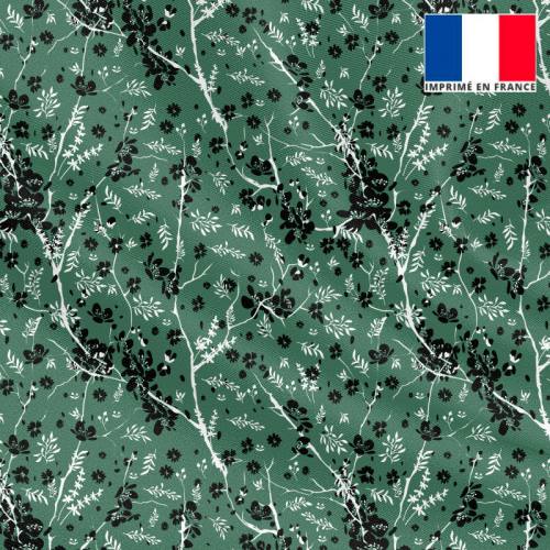 Tissu microfibre vert motif...