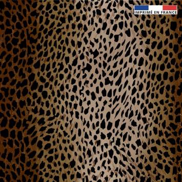 Maille scuba marron imprimée léopard dégradé