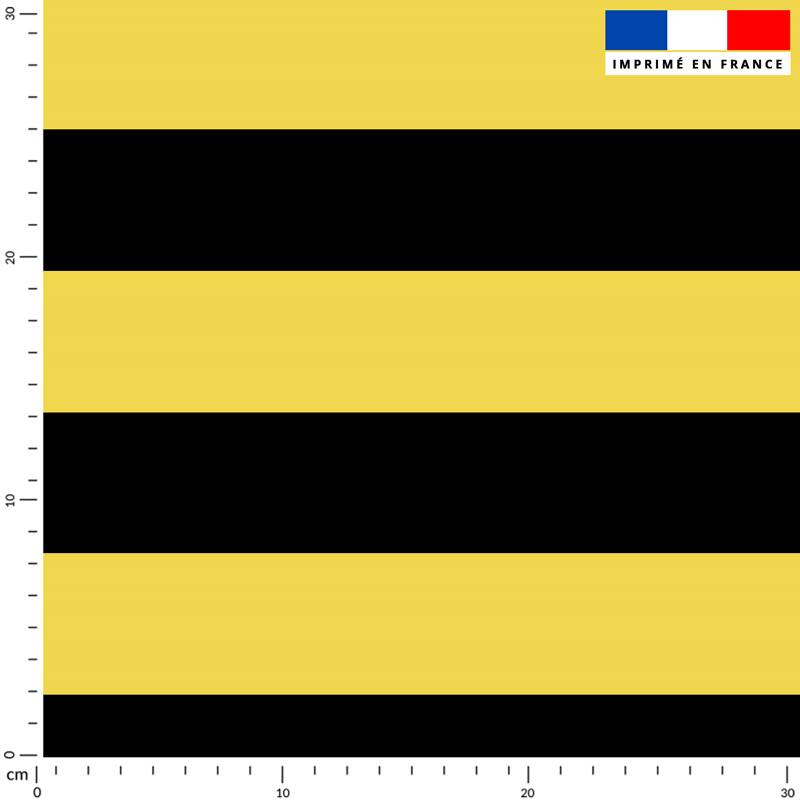 Rayé jaune et noir - Tissus Price Matière Burlington 170 gr/m² - 146 cm  Matière Burlington 170 gr/m² - 146 cm