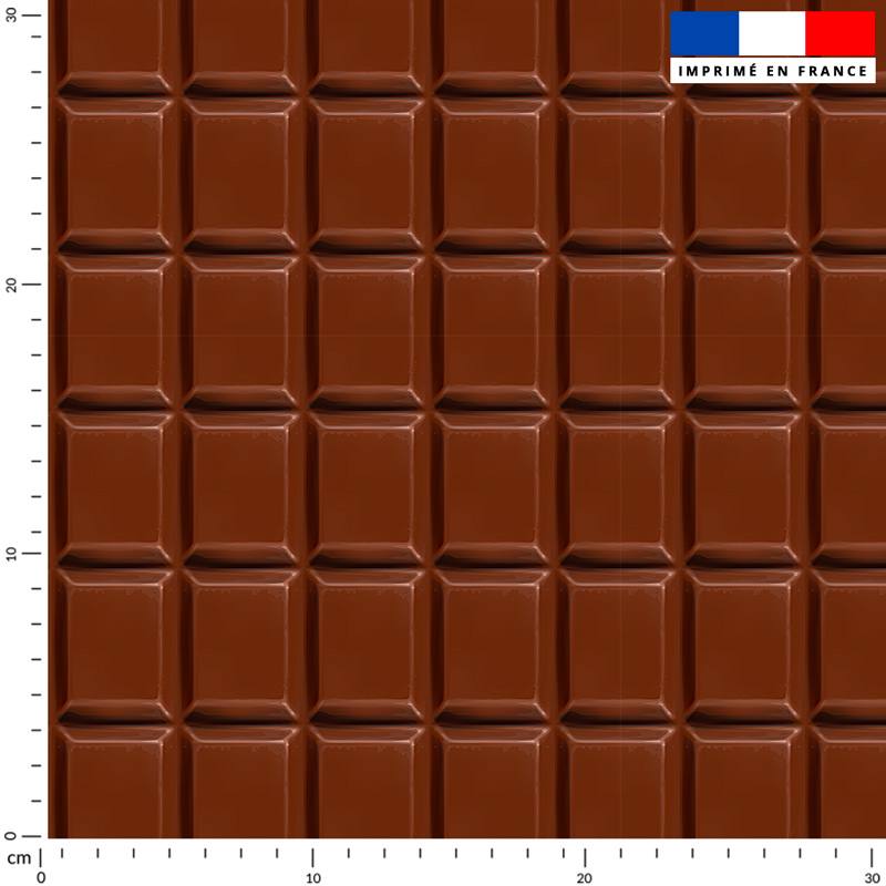 Tablette de chocolat - Fond marron