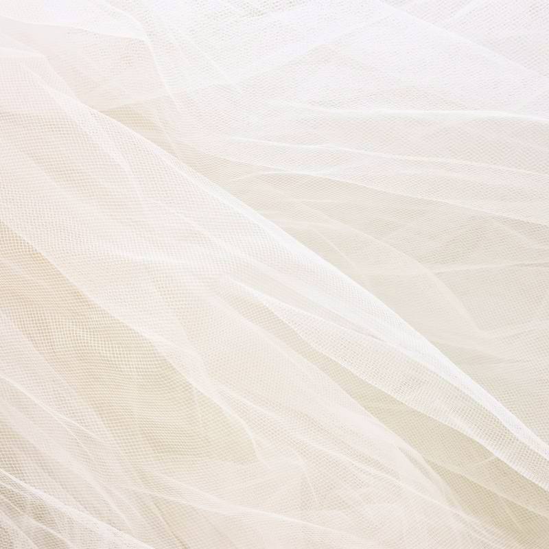 Tulle couleur ivoire pour robe de mariée grande largeur