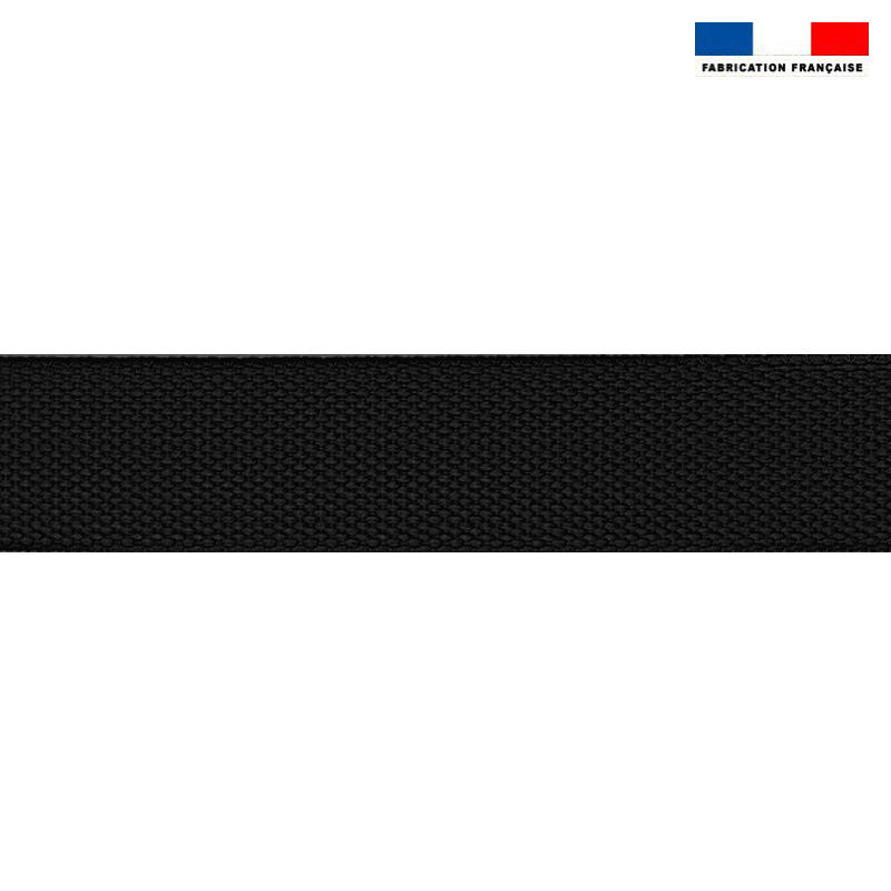 Sangle polyester aspect coton 40mm noir