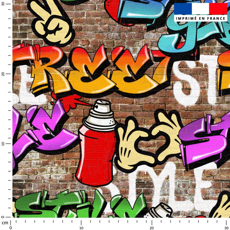 Street art graffiti style - Fond effet mur de brique