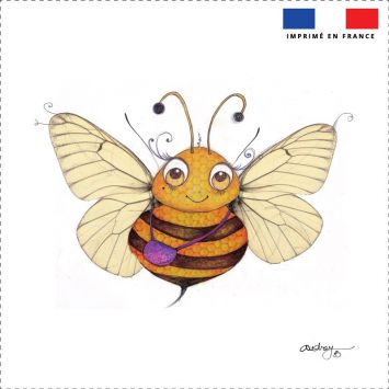 Coupon toile canvas abeille - Audrey Baudo