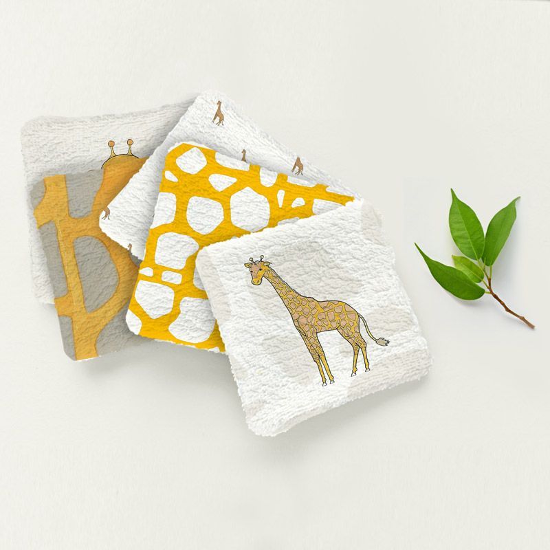 Coupon éponge kit puériculture motif girafe - Création Anne Clmt