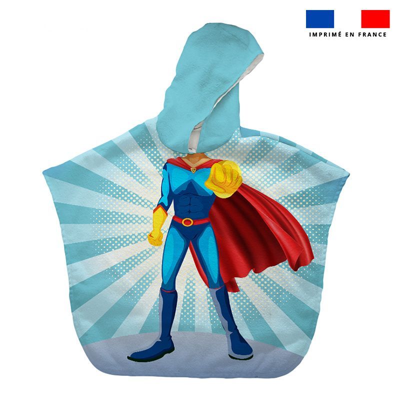 Patron Imprime Sur Tissu Eponge Pour Poncho De Bain Motif Super Heros Tissus Price