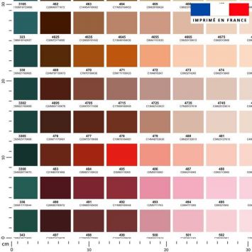 coupon - Coupon 120cm - Tissu imperméable motif nuancier multicolore - Tissu imperméable 300gr/m² - 150 cm