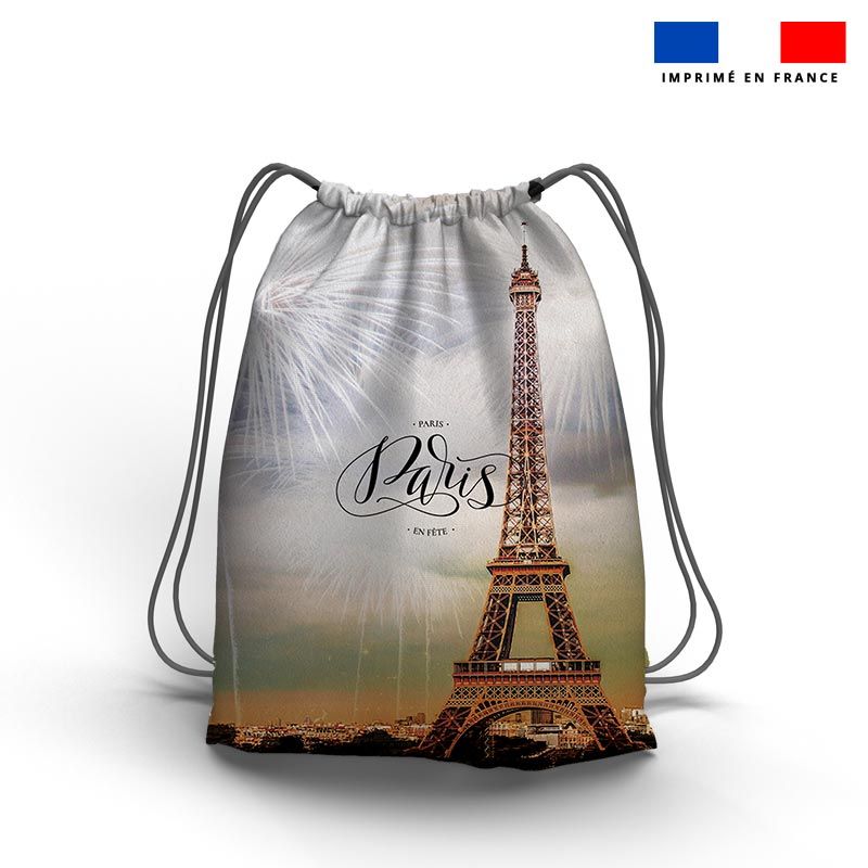 Kit sac à dos coulissant motif Paris