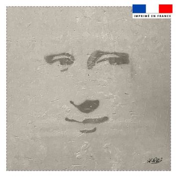 Coupon 45x45 cm motif visage - Création Alex Z