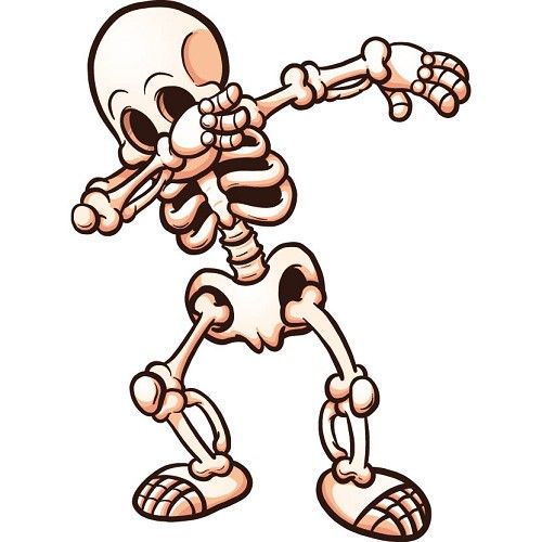 Motif thermo adhésif n°09 squelette dansant