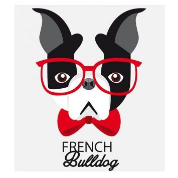 Motif thermo adhésif n°74 french bulldog