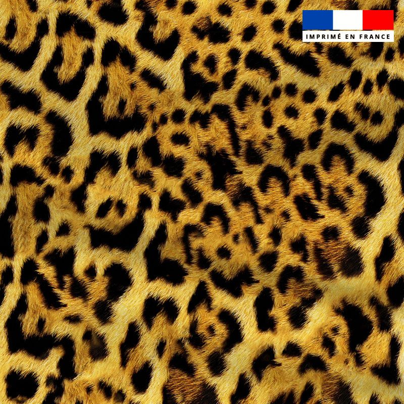Satin motif peau de léopard