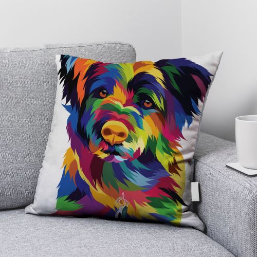 Coupon 45x45 cm motif chien pop art