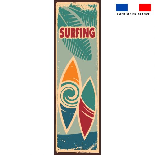 Coupon 45x150 cm tissu imperméable motif surfing pour transat