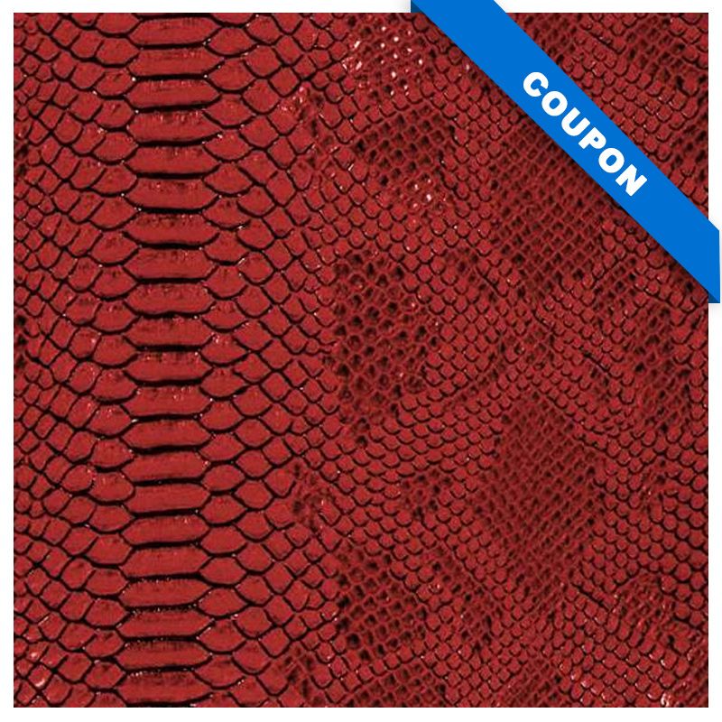 Coupon 50x68cm - Simili cuir dragon rouge