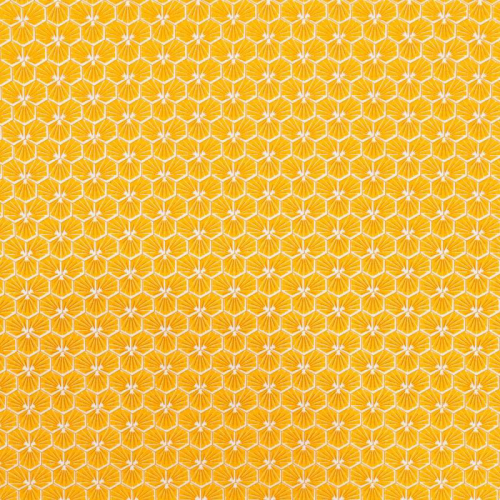 Coton jaune motif trèfle