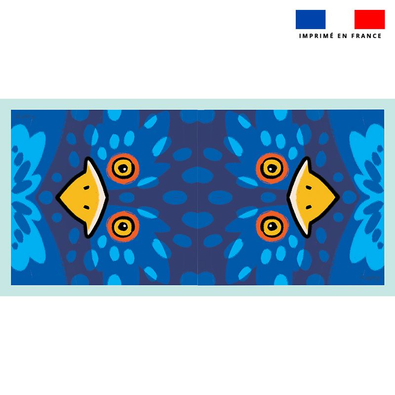 Lot 2 coupons motif oiseau bleu - Création Lou Picault