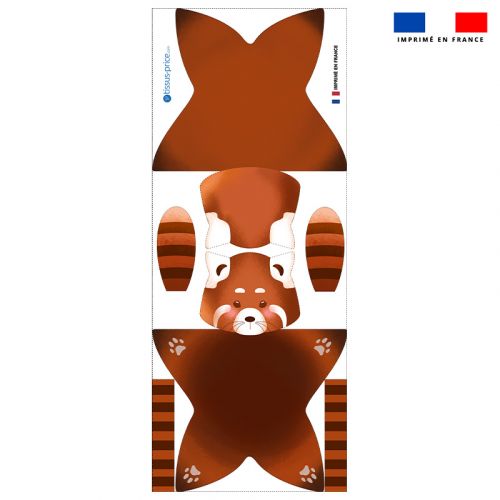 Kit doudou à coudre motif panda roux