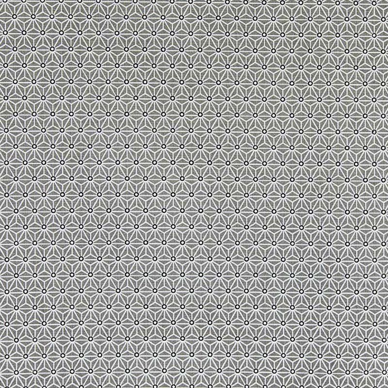 Coton gris petit motif asanoha