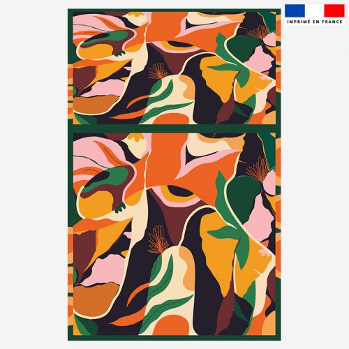 Lot de 2 foulards imprimés jungle abstrait