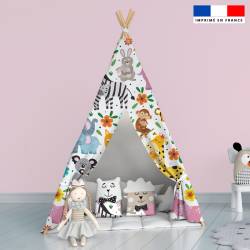 Familles animaux - Fond blanc