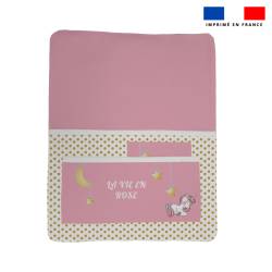 Kit pochette ardoise motif licorne rose