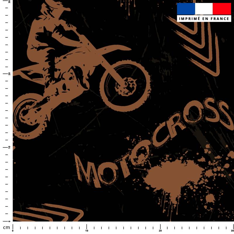 Motocross orange - Fond noir