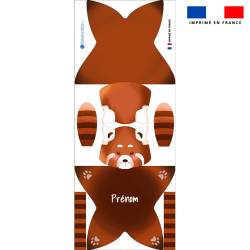Kit doudou personnalisé - Panda roux