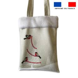 Coupon pour tote-bag motif hello winter + fausse fourrure