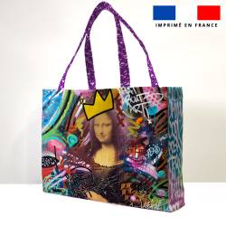 Kit sac de plage imperméable motif graffiti portrait x love - King size - Création Alex Z