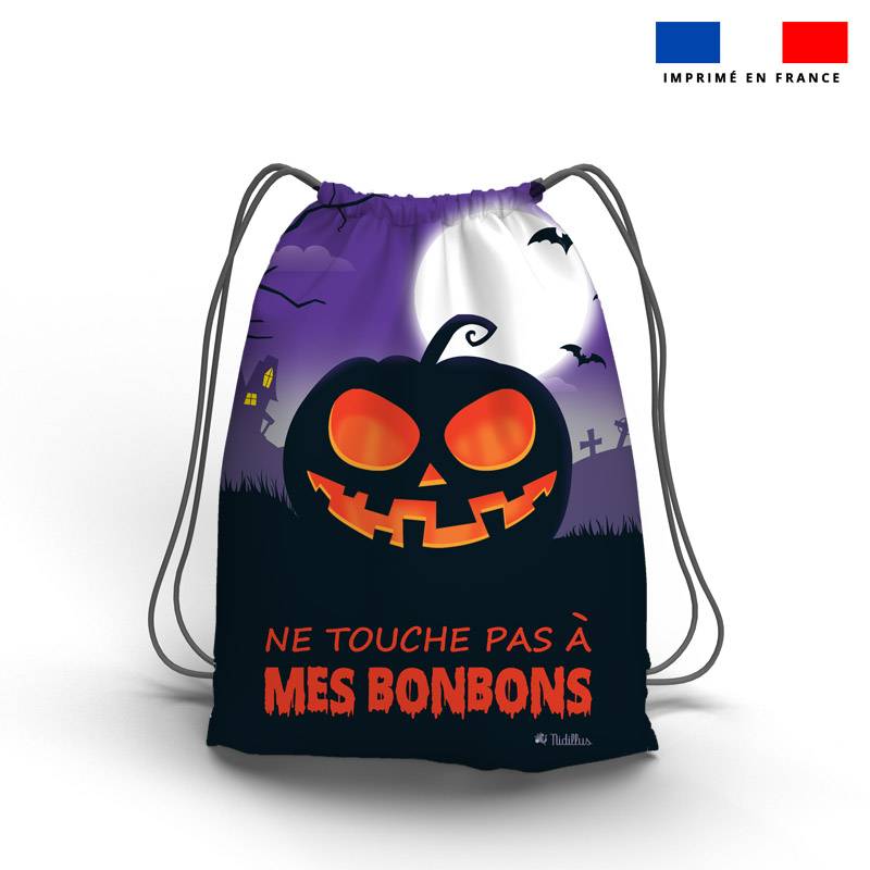 Kit sac à dos coulissant motif halloween - Création Nidillus Carémoli
