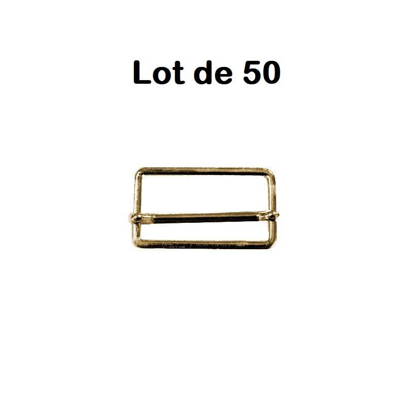 Lot de 50 boucles de réglage laiton 32 mm