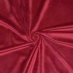 Tissu minky uni rouge cerise
