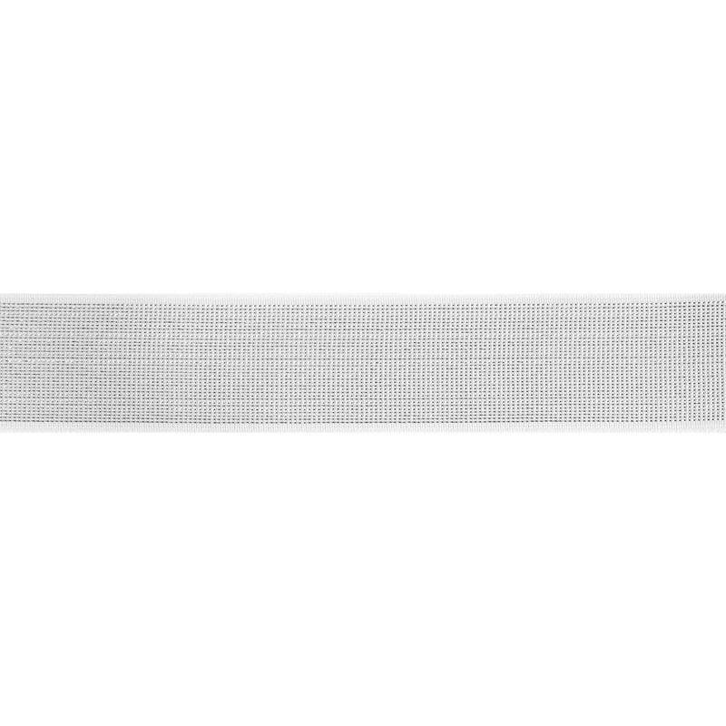 Elastique ceinture métal argenté 40 mm blanc