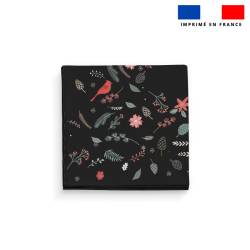 Coupon imprimé serviette de table motif sweet home noir