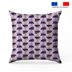 Parapluie escargot violet - Fond rayé - Création Lili Bambou Design