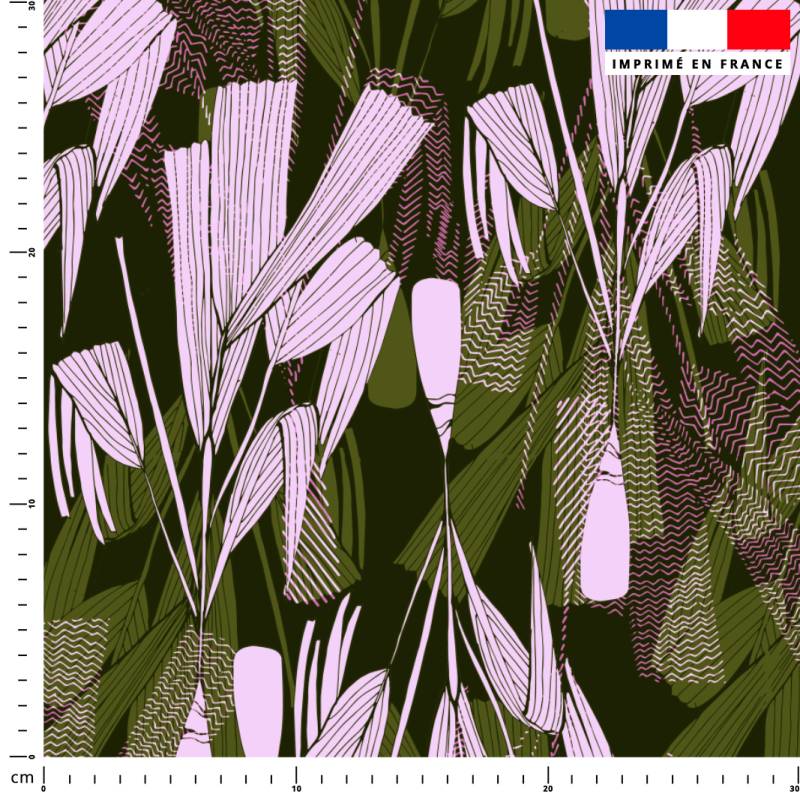 Tiges hautes - Fond vert foncé - Création Lili Bambou Design