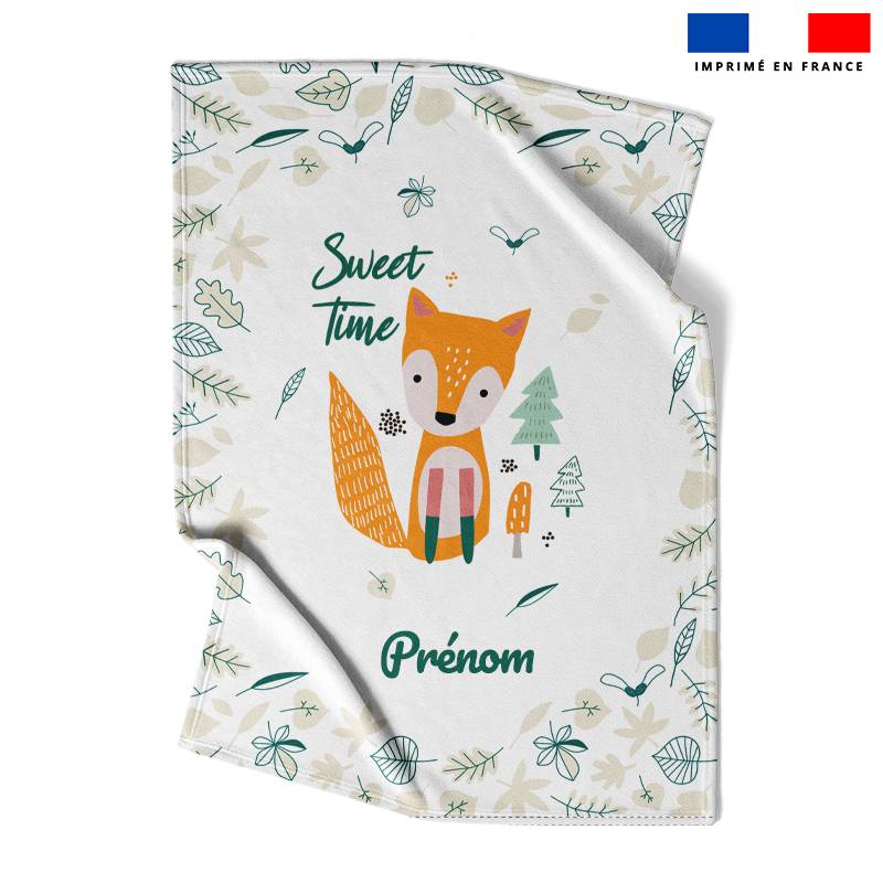 Coupon couverture personnalisée - Renard de la forêt