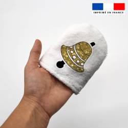 Kit mini-gants nettoyants motif hiver or