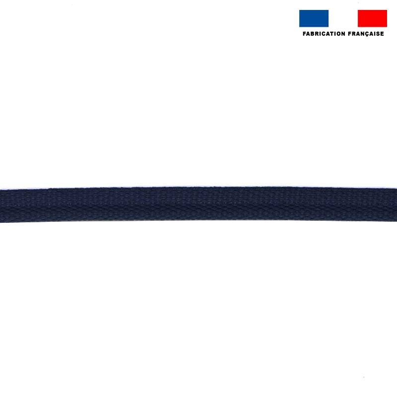 Passepoil extérieur tressé 15 mm bleu marine