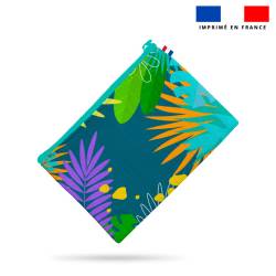 Kit pochette motif feuilles tropicales maître