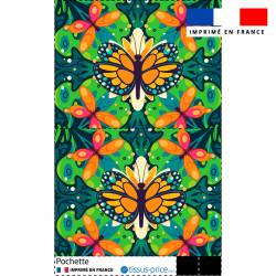 Kit pochette motif papillon orange - Création Pilar Berrio