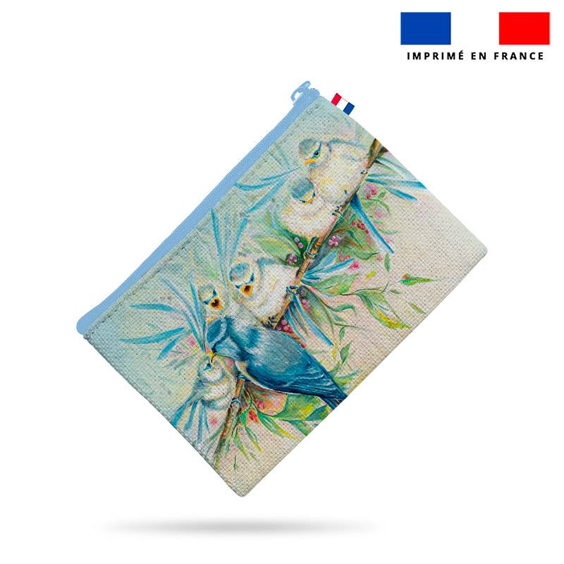 Kit pochette motif oiseaux - Création Véronique Baccino