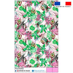 Kit pochette motif paradis équatorial - Création Lili Bambou Design